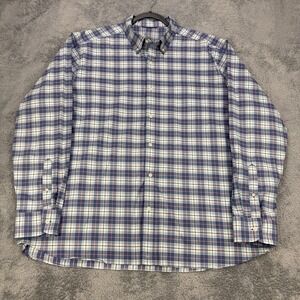 Vineyard Vines On The Go Shirt Mens 2XL OTG Blue  Plaid Performance Brrr